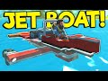 Building a Scrap Jet Boat & Drawbridge!- Scrap Mechanic Survival Gameplay