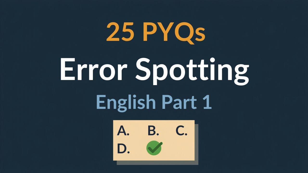 SSC CGL Error Spotting 25 PYQs Quiz | Advanced English Telugu | తెలుగులో | Score 100% | Quick Mock