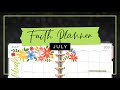 My Summer Florals Faith Planner Theme :: July Plan with Me Classic Happy Planner Quadrant Layout