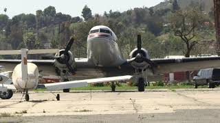 Flabob Express DC-3 Startup-Take off