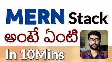 What is MERN Stack in Telugu | MERN Stack అంటే ఏంటి | MongoDB Express React Node | Vamsi Bhavani