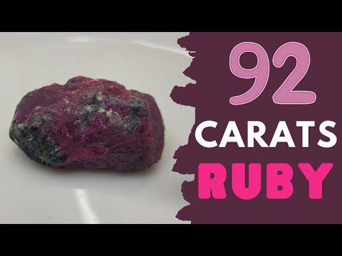 92 Carats Client Natural Ruby | Raw Stone Faceting