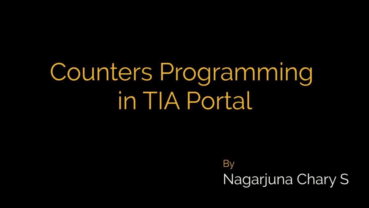 Counters Programming in TIA Portal - YouTube