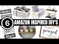 6 *SHOCKING* AMAZON INSPIRED DIYS | HIGH END DOLLAR TREE DIY HOME DECOR | FARMHOUSE HOME DECOR DIYS