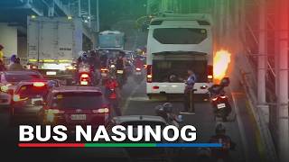 Tourist bus nagliyab sa EDSA Ortigas flyover | ABS-CBN News