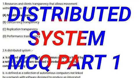 Distributed System MCQ Questions Part1