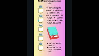 8.1 Find the Jar with poisonous pills #puzzles #jars #softwareengineering #algorithms #brainteasers