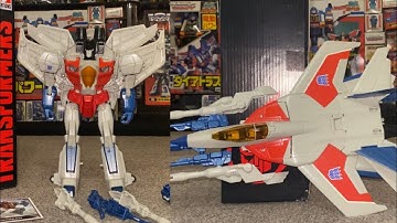 Transformers leader class Starscream complete transformation process video Combiner wars seeker chug