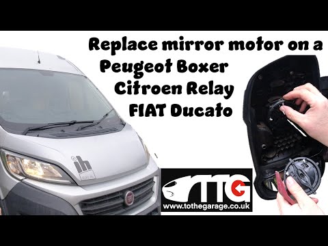 Replace the Mirror motor on a Fiat Ducato, Peugeot Boxer or Citroen Relay Van, Camper or motor home.