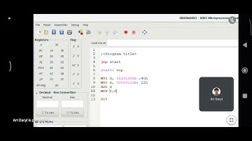 Computer Architecture Organization Lab: ADDING 8-Bit using GNUsim8085