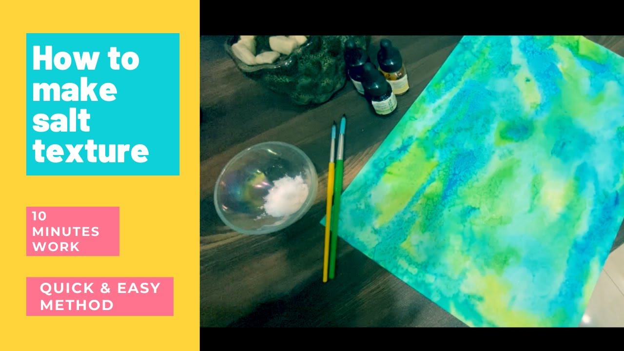 HOW TO MAKE SALT TEXTURE | USED PHOTO COLOURS & SALT | Edited on iMovie | Can be used as background