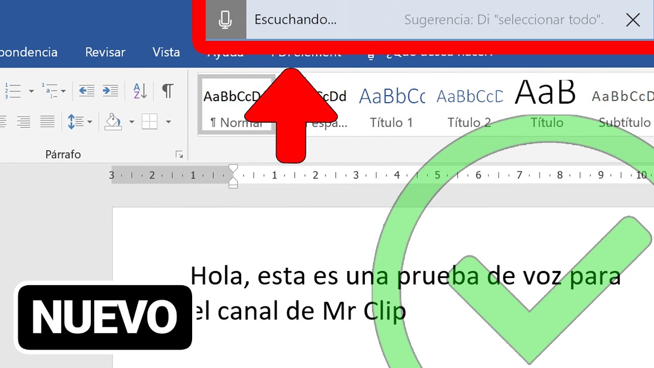 Escribir En Word Gratis CONVERTIR VOZ A TEXTO EN WORD | Comando DICTADO sin escribir sin usar  teclado 2019, 2016, 2013 - YouTube