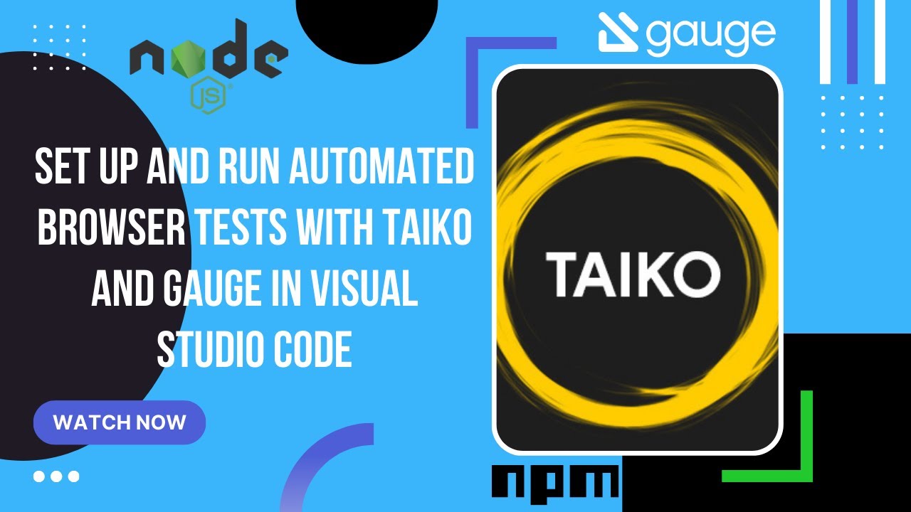 Set Up and Run Automated Browser Tests with Taiko and Gauge in Visual ...
