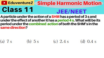 A particle under the action of a SHM has a period of3 s and under the effect of another it has a per