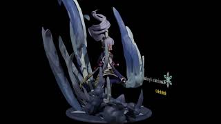 Kamisato Ayaka 3D figure model screenshot 3