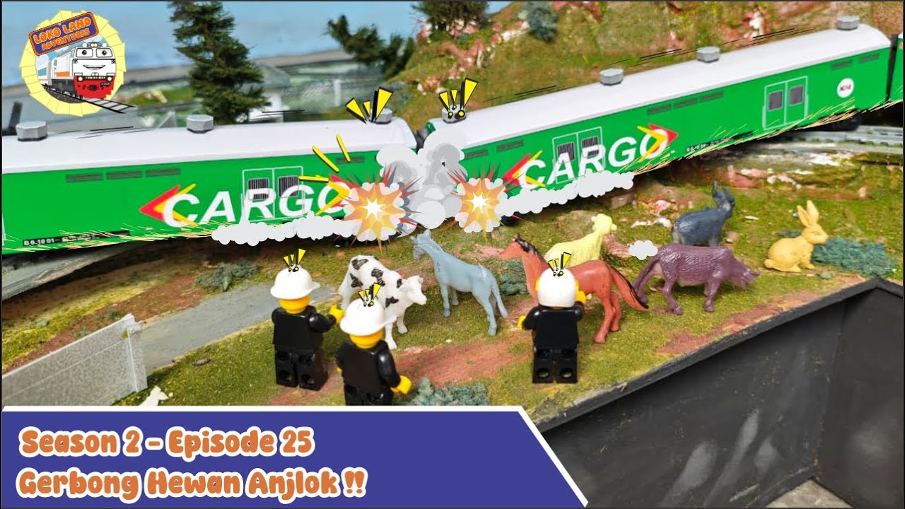 Gerbong Hewan Anjlok! Lokomotif Terguling di Tikungan Pegunungan 🚂 | Loko Land Adventures EP. 25
