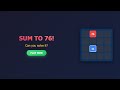 Fun Sum to 76! #riddle #game #games #puzzle #funny #puzzlegame #gridgame #braingames #brainteaser