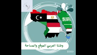 وطننا العربي الموقع والمساحة للصف الثاني الاعدادي