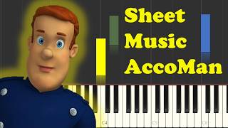 👨🚒Fireman Sam Theme Song Piano Sheet Music🚒