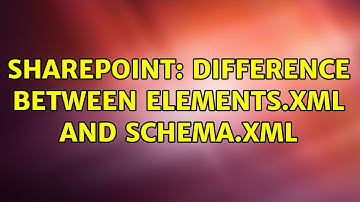 Sharepoint: Difference between Elements.xml and Schema.xml