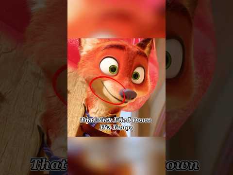 Did You Notice That Nick Filed Down His Fangs Zootopia2 Zootopia Nick