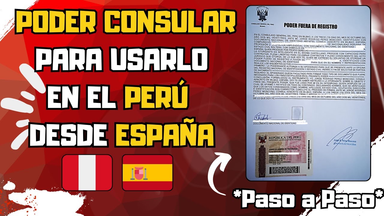 Cómo sacar un poder consular para PERÚ en ESPAÑA - YouTube