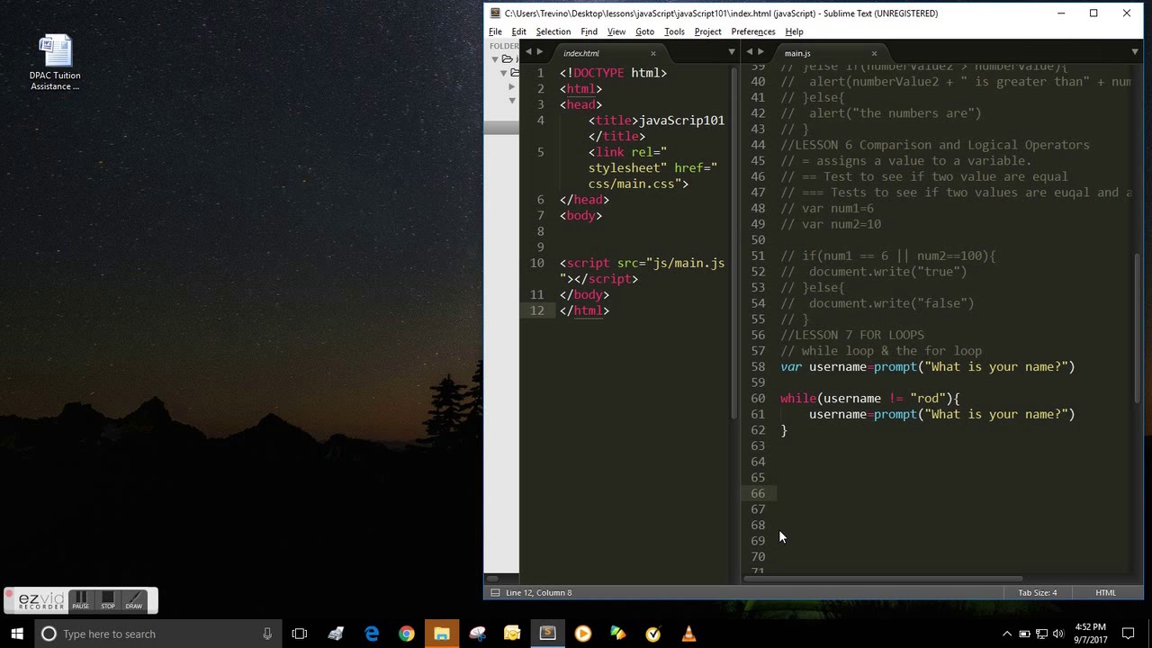 Tutorial learning JavaScript four loops & while loops. - YouTube