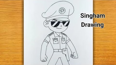 How to Draw little Singham desh ka sipahi - Step by Step Easy