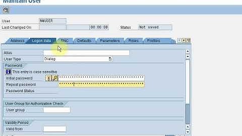 SAP Security  how to create user using SU01 - techyskills, techy skills
