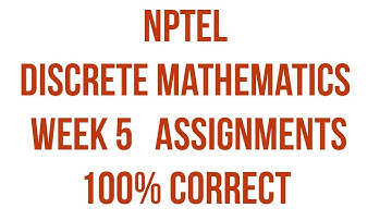 NPTEL Discrete Mathematics week 5 assignment 2020