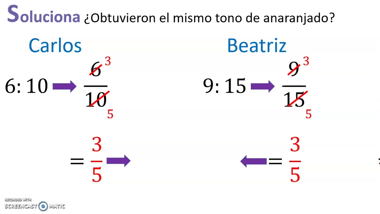 Identifica Las Razones Y Encuentra Su Equivalencia www.youtube.com