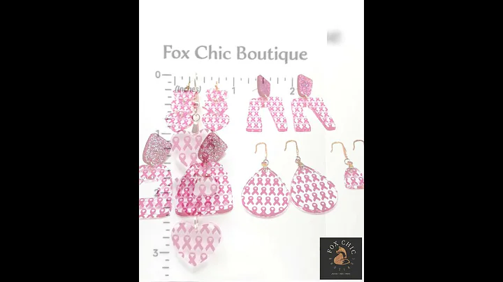 Breast Cancer Awareness Earrings, Pink Ribbon Earrings Dangle, Lightweight Pinktober Jewelry, Han...