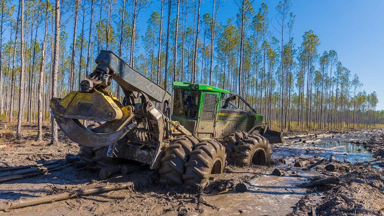 Does It Get Stuck? Log Skidder Working in Swamp Conditions