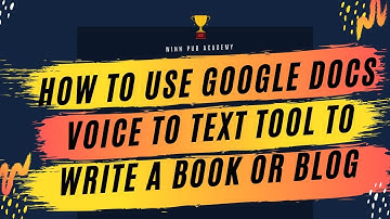How To Use Google Docs Voice Typing Tool, Write Your Next Book or Blog