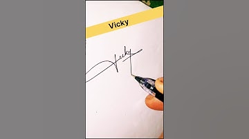 Vicky name sign | requested name signature style #youtube #shorts #creative #writing