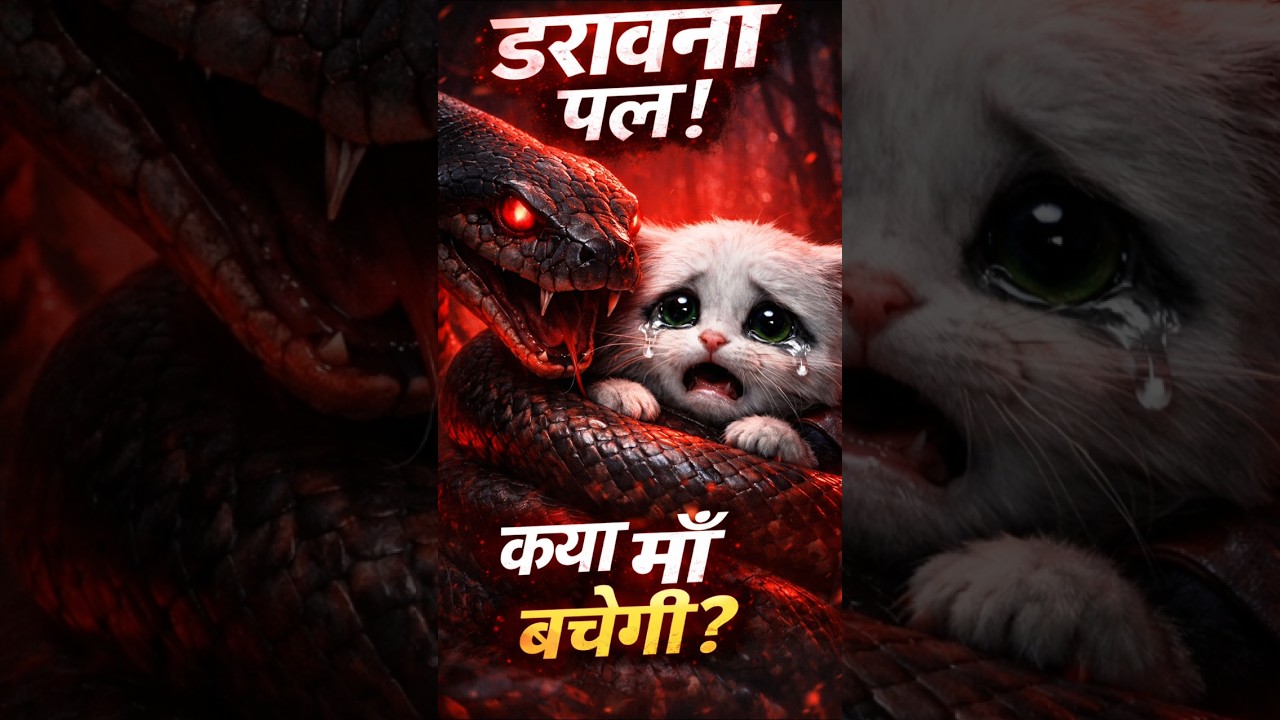 Scary Moment! 😱 Kya Maa Bachegi? | Snake vs White Cat Emotional Story Part 2