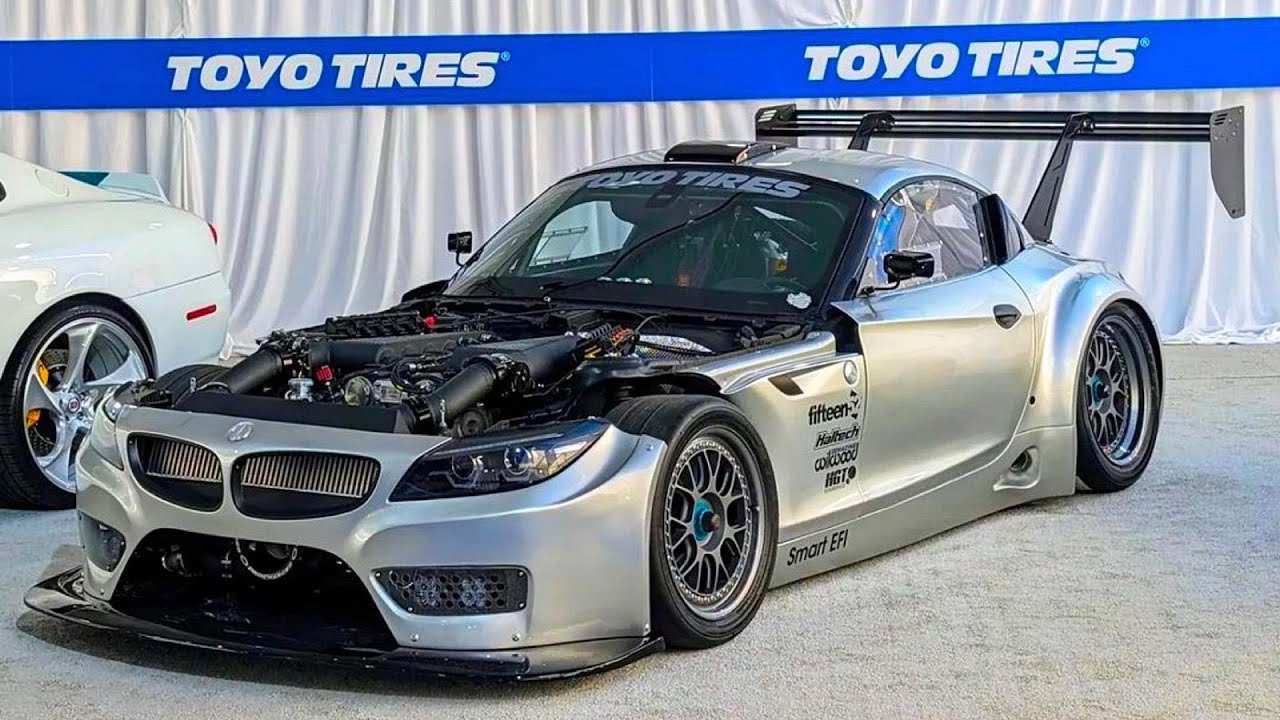 BMW Z4 GT3 With Supercharged Mercedes V12 Can Only Happen At SEMA - YouTube