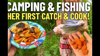 Off-Grid Camping & Trout Catch-and-Cook with My Kids—Wild Food Over Fire