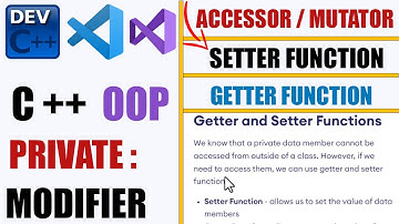 Private Access Modifier and Getter, Setter Function | OOP C++