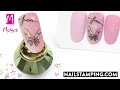 💗💅Romantic, stamping nail art with paillettes