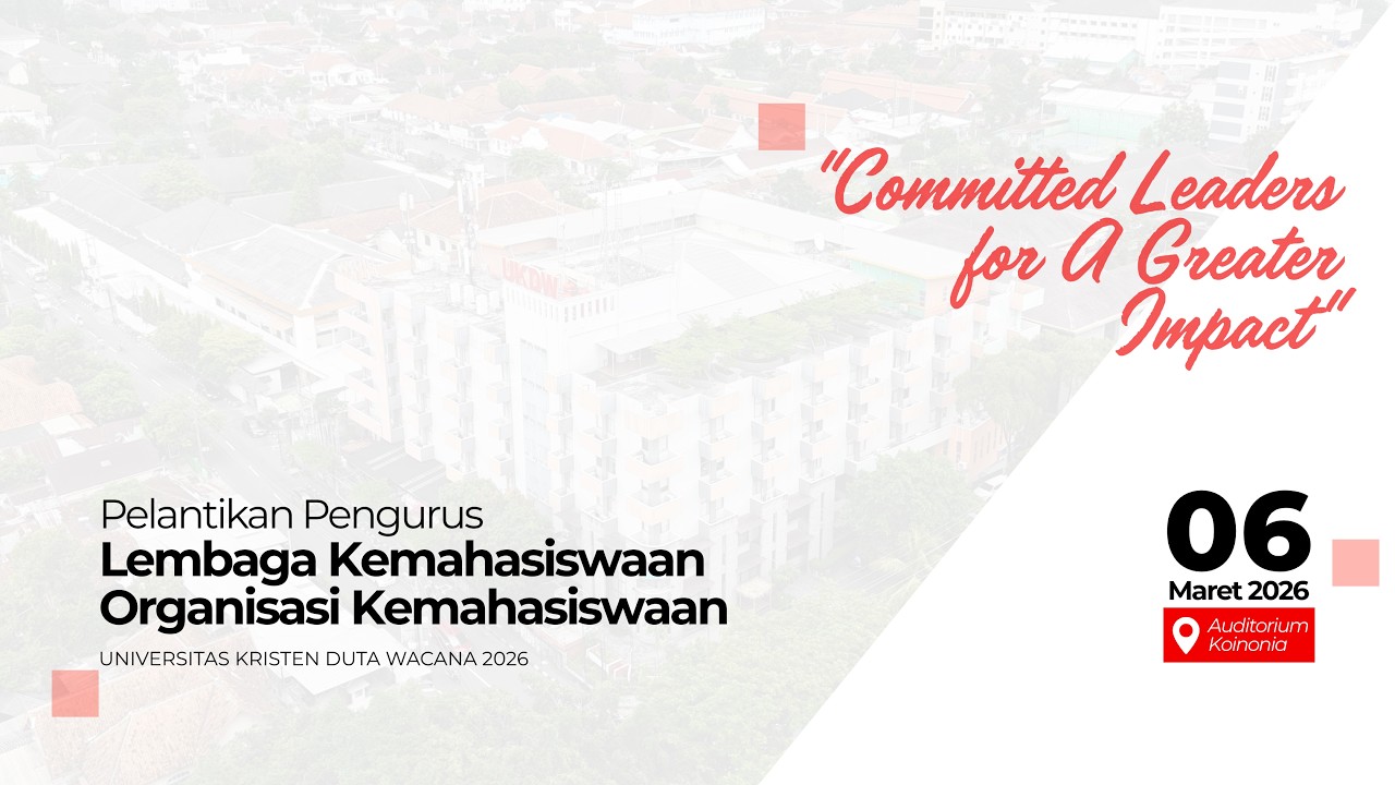 PELANTIKAN PENGURUS LEMBAGA KEMAHASISWAAN & ORGANISASI KEMAHASISWAAN UKDW 2026 | KOINONIA