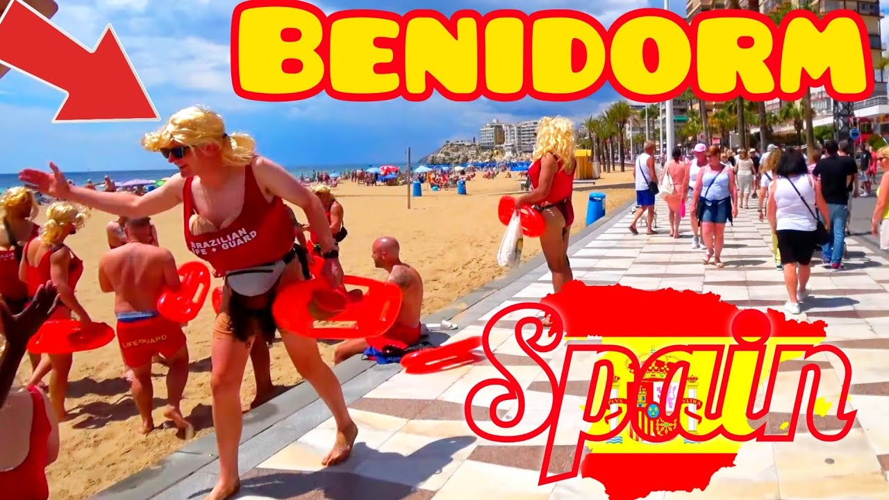 😎Benidorm Levante Beach-Old town-Poniente Full tour 4K - 17 May 2023