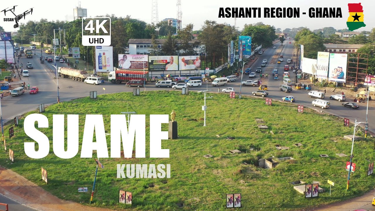 Suame Aerial view in Kumasi Ashanti Reigon of Ghana UHD 4K - YouTube
