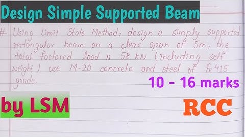 Design Simple Supported Beam / LSM / #rcc / 5th semester / #ctevt