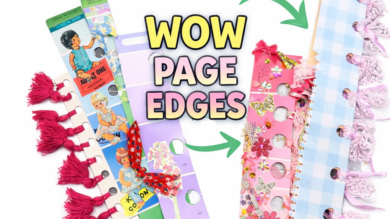 Уникальные края страниц дневника, вдохновленные трекерами ниток для вышивания.