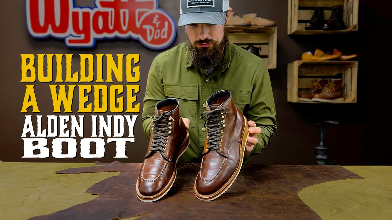 BUILDING A WEDGE SOLE | ALDEN INDY BOOT - YouTube