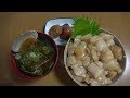 朝ごはん作ってみた。『生ホタテ丼』