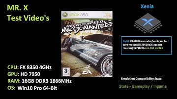 (Xenia - PR# 1896 conradev/xenia / Oct 4 2021 ) (Win10 Pro 64-Bit) NFS: MW (2005) - (PAL) - Ingame