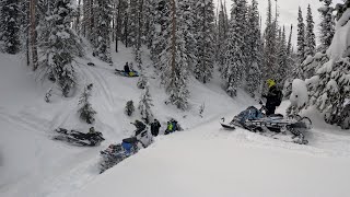 Snowmobiling in north of steamboat springs CO (Polaris 9R)