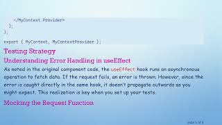 How to Assert Errors in JEST Tests for React Components Using useEffect Profile